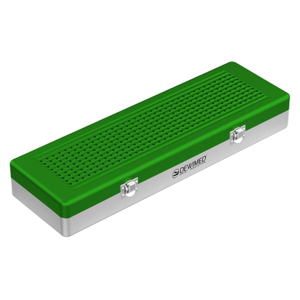 container implant model, 500 x 170 x 75 mm green non-perforated bottom and perforated lid 88.501.90
