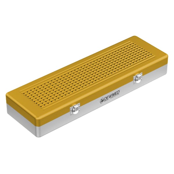 container implant model, 500 x 170 x 75 mm yellow non-perforated bottom and perforated lid 88.502.00