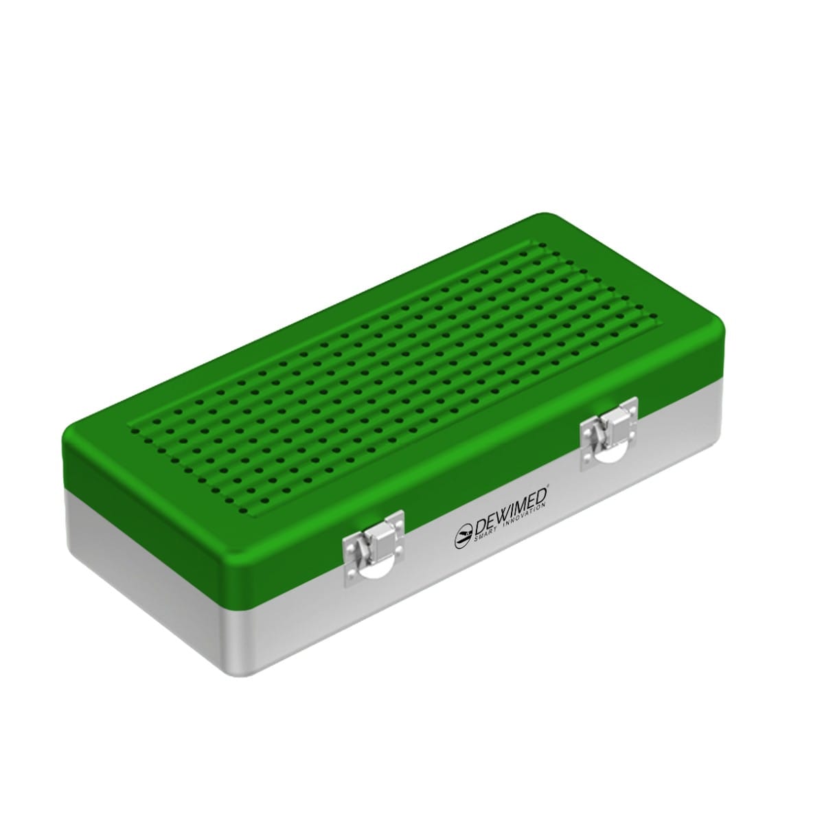 container implant model, 300 x 150 x 75 mm green perforated bottom and perforated lid 88.502.50 – Dewimed Medizintechnik GmbH, Sonstige Zahntechnikmaterialien