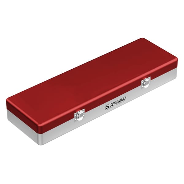 container implant model, 500 x 170 x 75 mm red non-perforated bottom and non-perforated lid 88.504.10