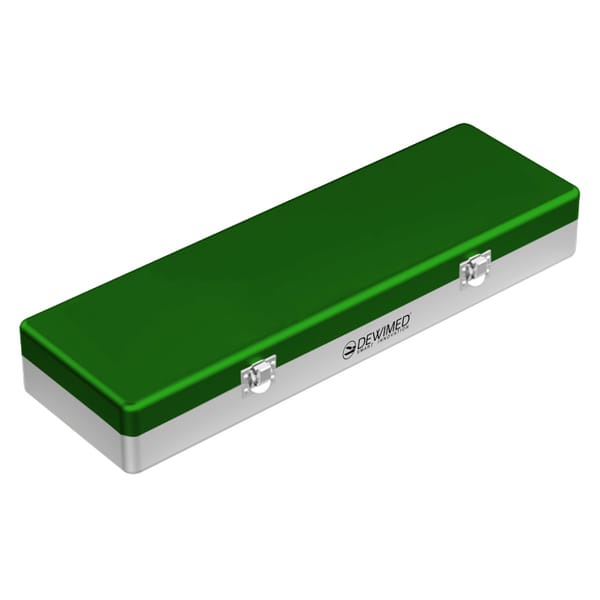 container implant model, 500 x 170 x 75 mm green non-perforated bottom and non-perforated lid 88.504.30