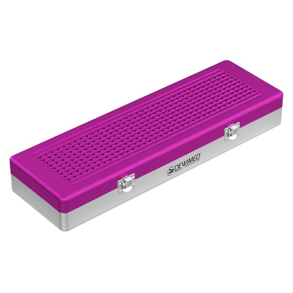 container implant model, 500 x 170 x 75 mm purple non-perforated bottom and perforated lid 88.505.00
