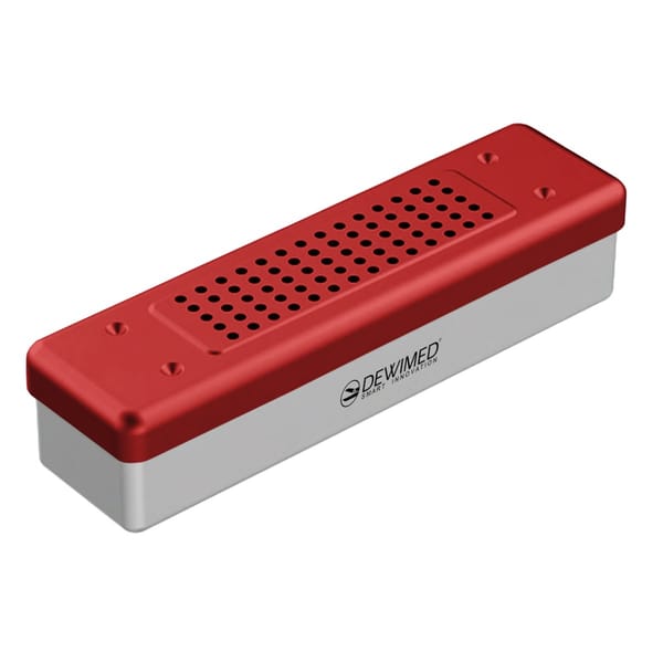 container scopy model, 260 x 70 x 60 mm red perforated bottom and perforated lid 88.507.30