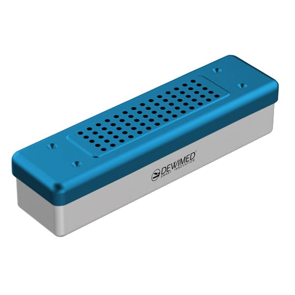 container scopy model, 260 x 70 x 60 mm blue perforated bottom and perforated lid 88.507.40