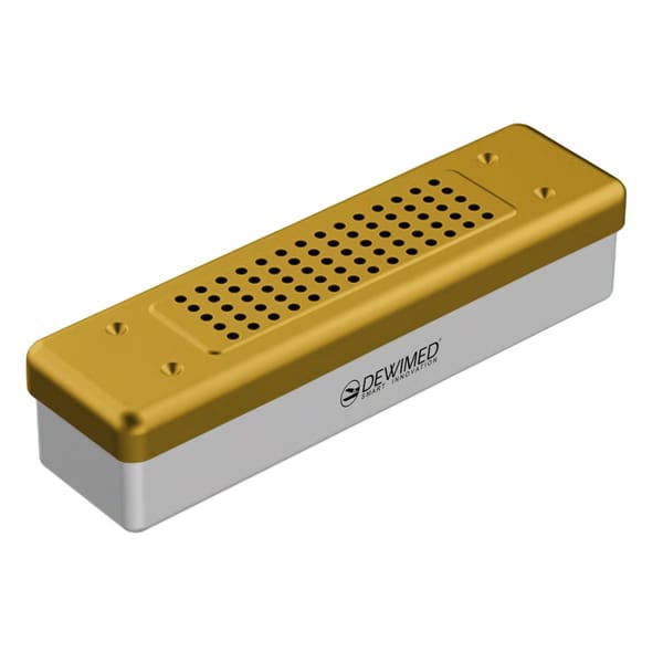 container scopy model, 260 x 70 x 60 mm yellow perforated bottom and perforated lid 88.507.60