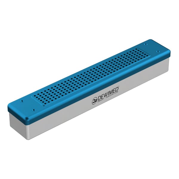 container scopy model, 455 x 80 x 70 mm blue perforated bottom and perforated lid 88.508.00
