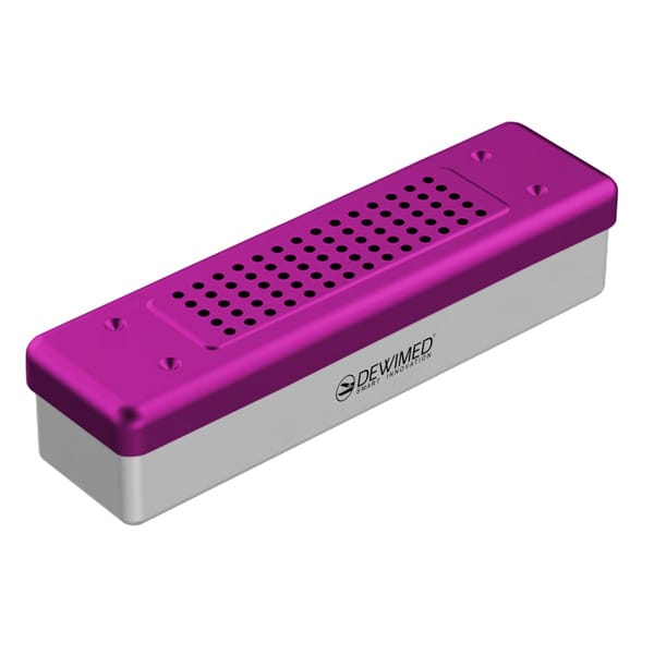 container scopy model, 260 x 70 x 60 mm purple non-perforated bottom and perforated lid 88.508.40