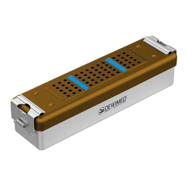 container scopy model with silicone holders, 275 x 70 x 65 mm bronze perforated bottom and perforated lid 88.513.29