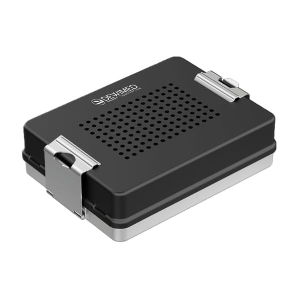 container mini implant, 200 x 147 x 57 mm black non-perforated bottom and perforated lid 88.520.60