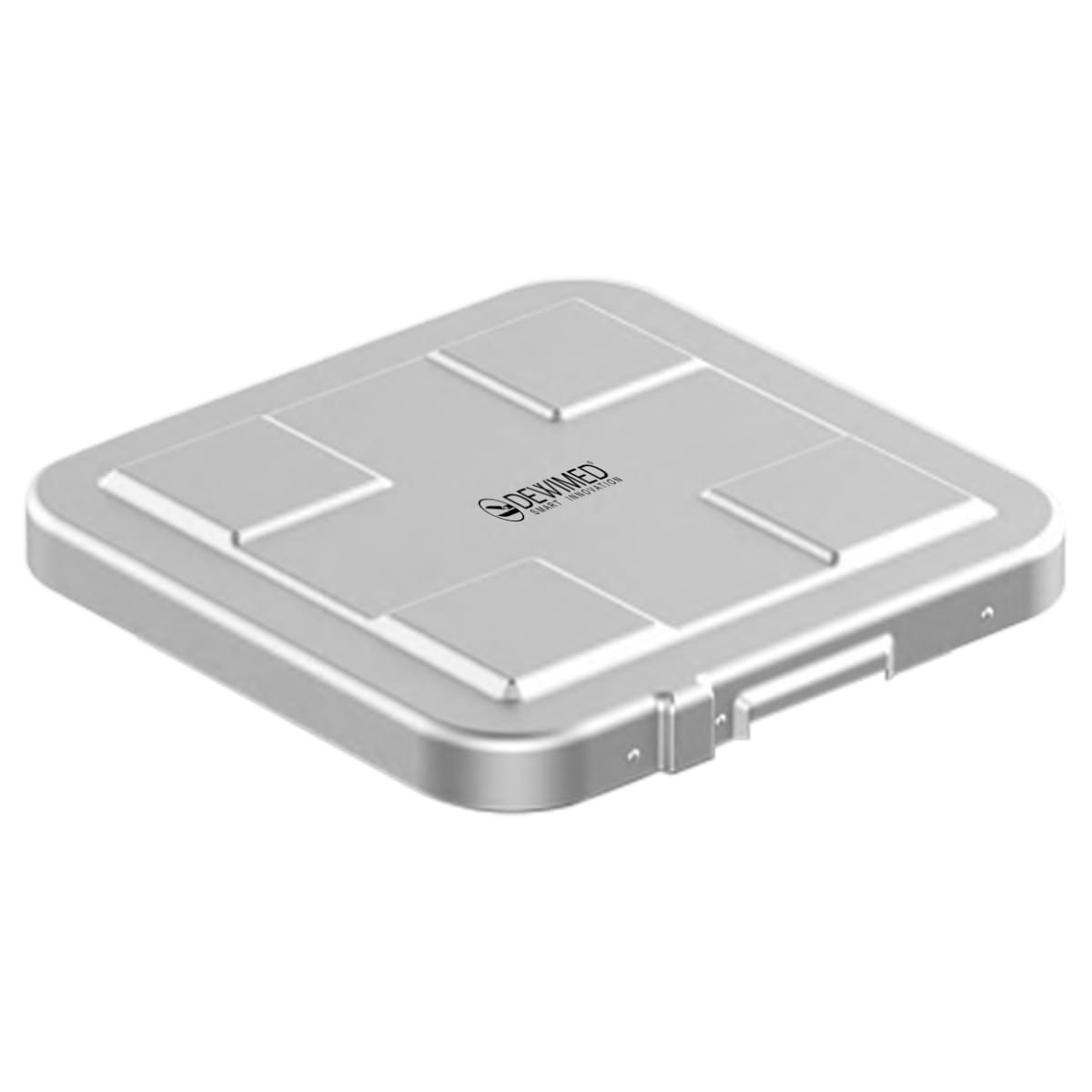 container safety lid, 317 x 285 mm flat model grey 88.614.18 – Dewimed Medizintechnik GmbH, Trays, Sterilcontainer und Zubehör
