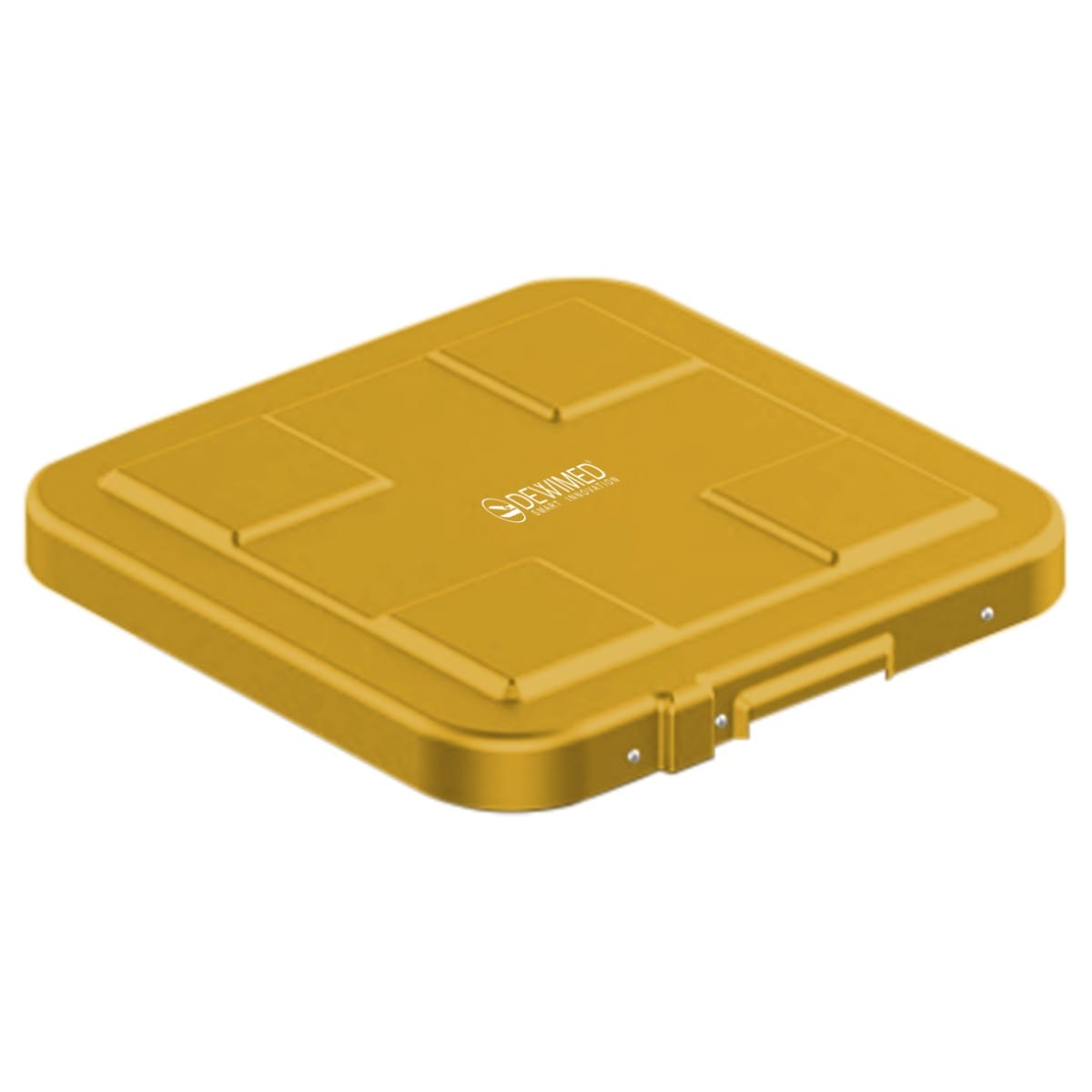 container safety lid, 317 x 285 mm flat model yellow 88.614.19 – Dewimed Medizintechnik GmbH, Abfallbehälter