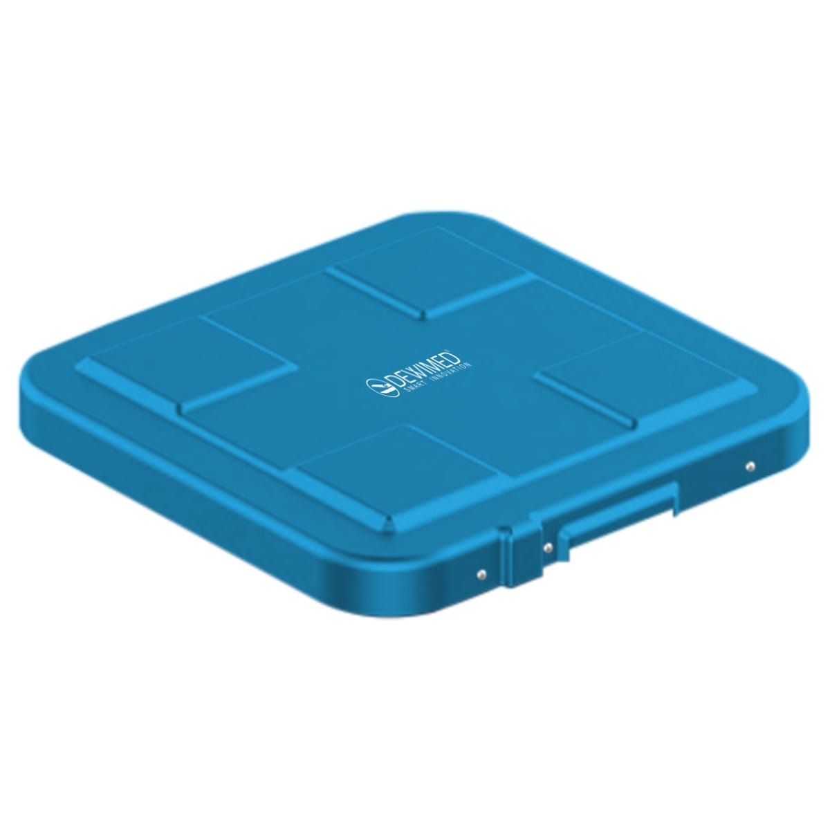 container safety lid, 317 x 285 mm flat model blue 88.614.21 – Dewimed Medizintechnik GmbH, Abfallbehälter