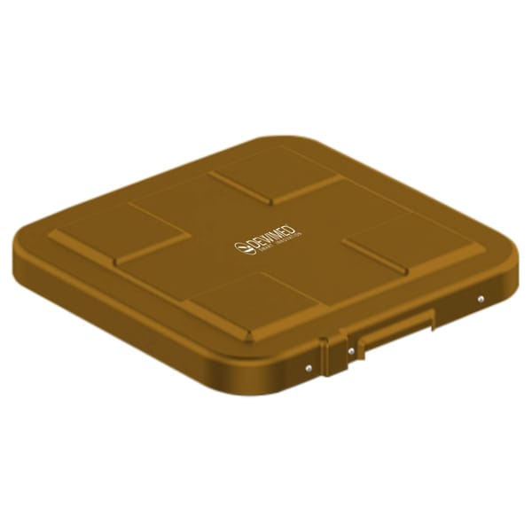 container safety lid, 317 x 285 mm flat model bronze 88.614.25