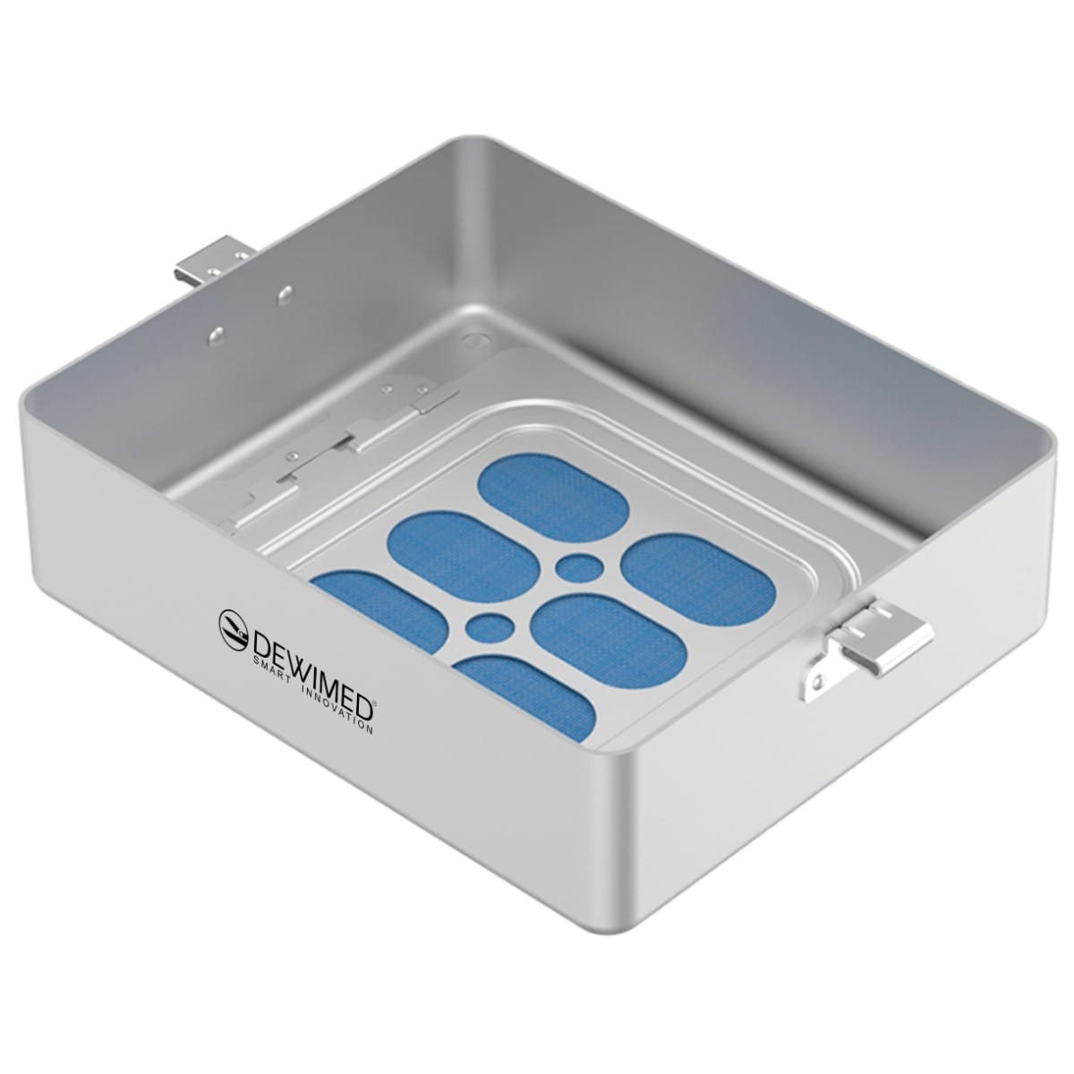 container bottom, 227 x 162 x 57 mm 1 / 2 dental plasma model perforated 88.615.60Z – Dewimed Medizintechnik GmbH, Trays, Sterilcontainer und Zubehör