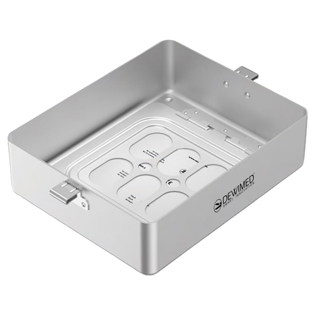 container bottom, 227 x 162 x 122 mm 1 / 2 dental model perforated 88.615.62 – Dewimed Medizintechnik GmbH, Trays, Sterilcontainer und Zubehör