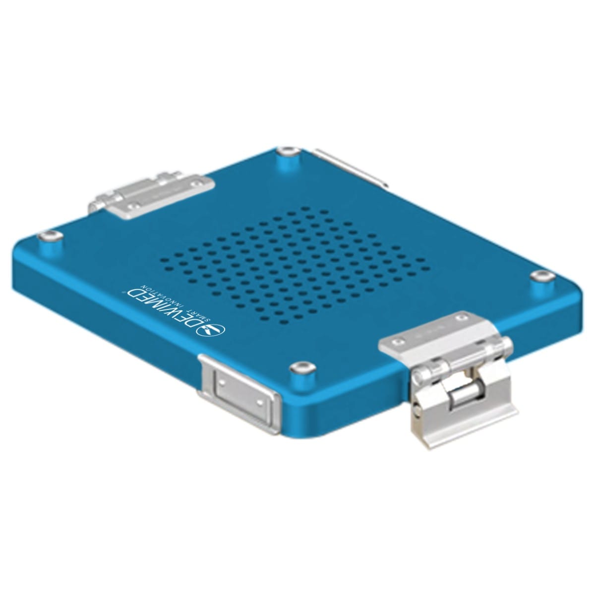 container lid blue, 232 x 174 mm 1 / 2 dental model perforated 88.615.73 – Dewimed Medizintechnik GmbH, Laborbedarf und Verpackung