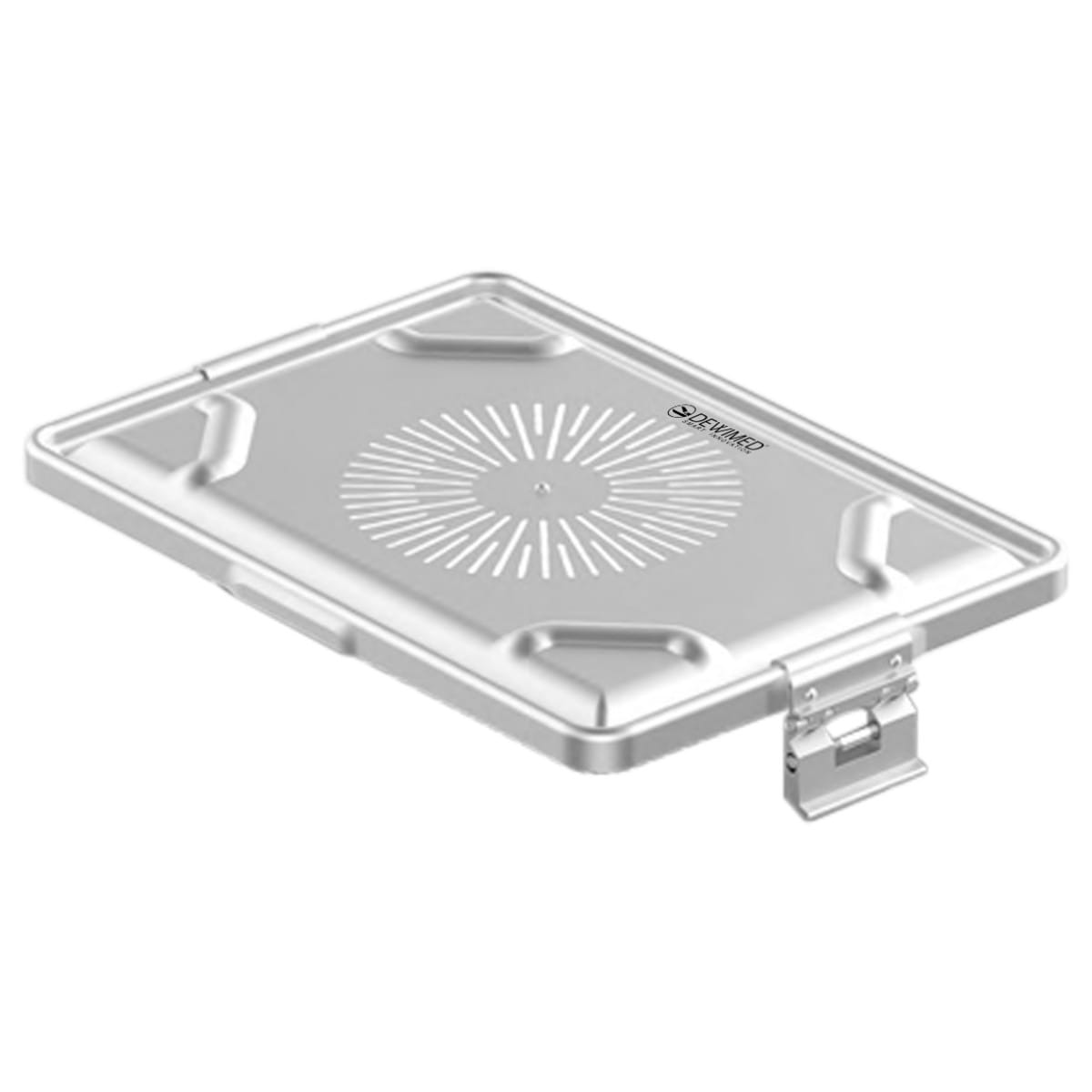 container lid grey, 365 x 255 mm large dental model perforated 88.616.80 – Dewimed Medizintechnik GmbH, Laborbedarf und Verpackung