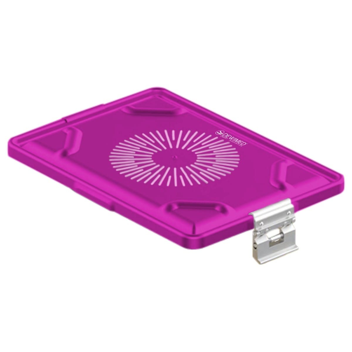 container lid purple, 365 x 255 mm large dental model perforated 88.616.86 – Dewimed Medizintechnik GmbH, Laborbedarf und Verpackung
