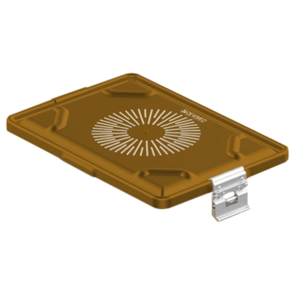 container lid bronze, 365 x 255 mm large dental model perforated 88.616.87 – Dewimed Medizintechnik GmbH, Trays, Sterilcontainer und Zubehör