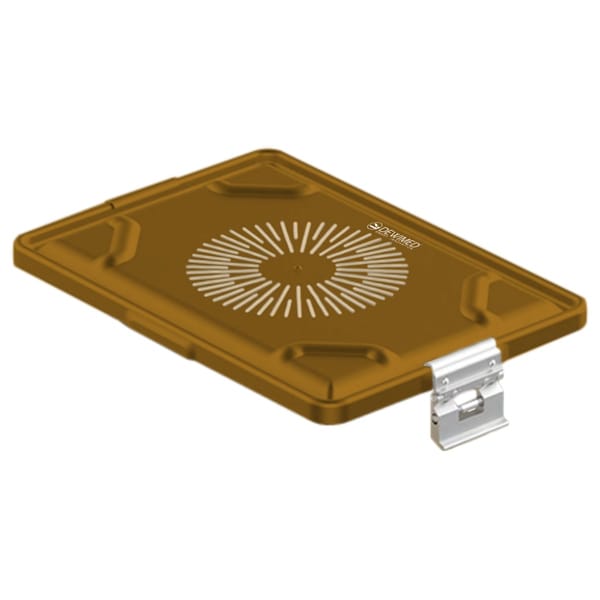 container lid bronze, 365 x 255 mm large dental model perforated 88.616.87
