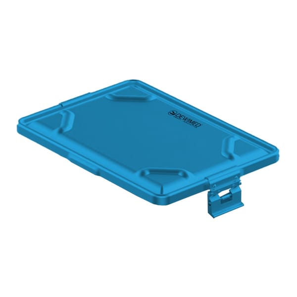 container lid blue, 365 x 255 mm large dental model non-perforated 88.616.93