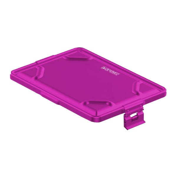 container lid purple, 365 x 255 mm large dental model non-perforated 88.616.96