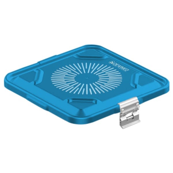 container lid blue, 295 x 280 mm flat model perforated 88.617.83