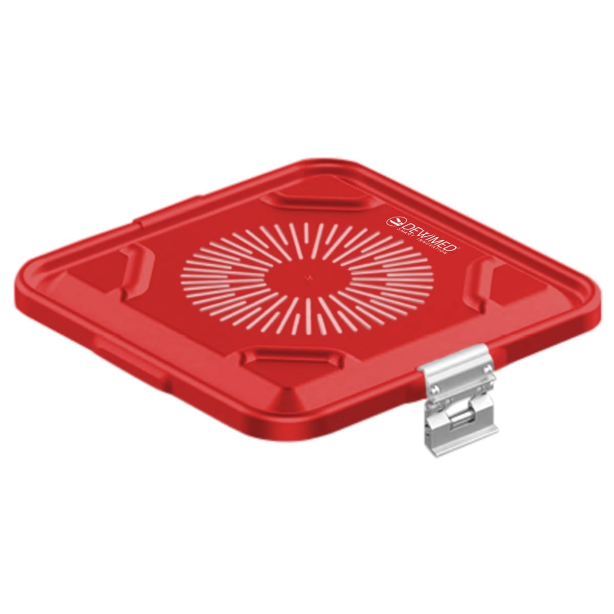container lid red, 295 x 280 mm flat model perforated 88.617.84 – Dewimed Medizintechnik GmbH, Sterilisationsschläuche und -beutel