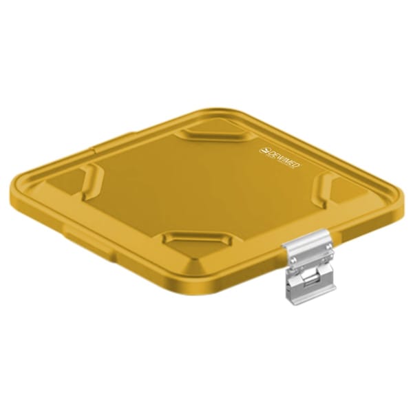 container lid yellow, 295 x 280 mm flat model non-perforated 88.617.91