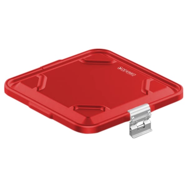 container lid red, 295 x 280 mm flat model non-perforated 88.617.94