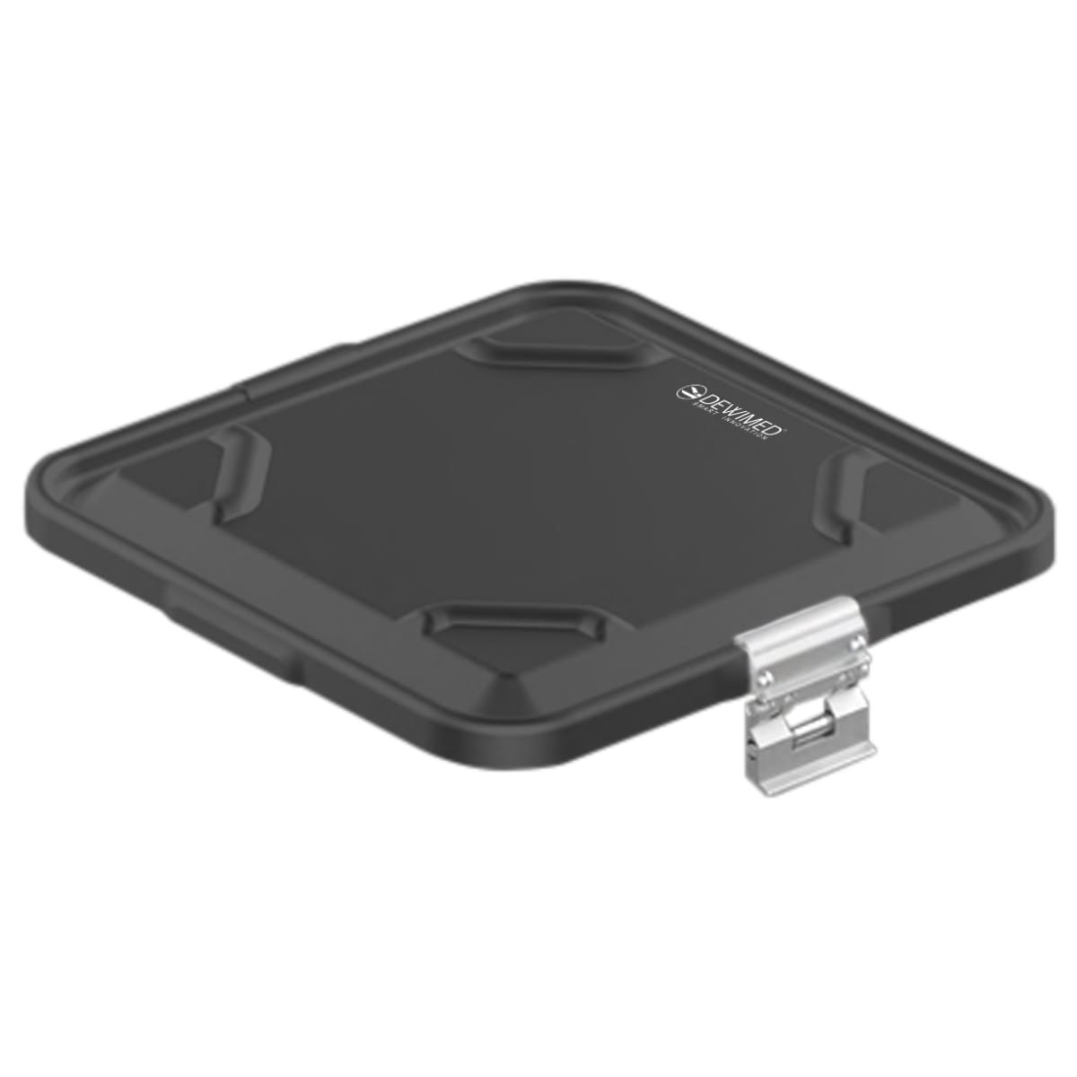 container lid black, 295 x 280 mm flat model non-perforated 88.617.95 – Dewimed Medizintechnik GmbH, Sterilisationsschläuche und -beutel