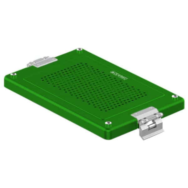 container lid green, 325 x 192 mm dental model perforated 88.618.82
