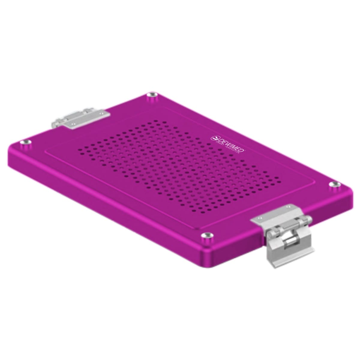 container lid purple, 325 x 192 mm dental model perforated 88.618.86 – Dewimed Medizintechnik GmbH, Laborbedarf und Verpackung