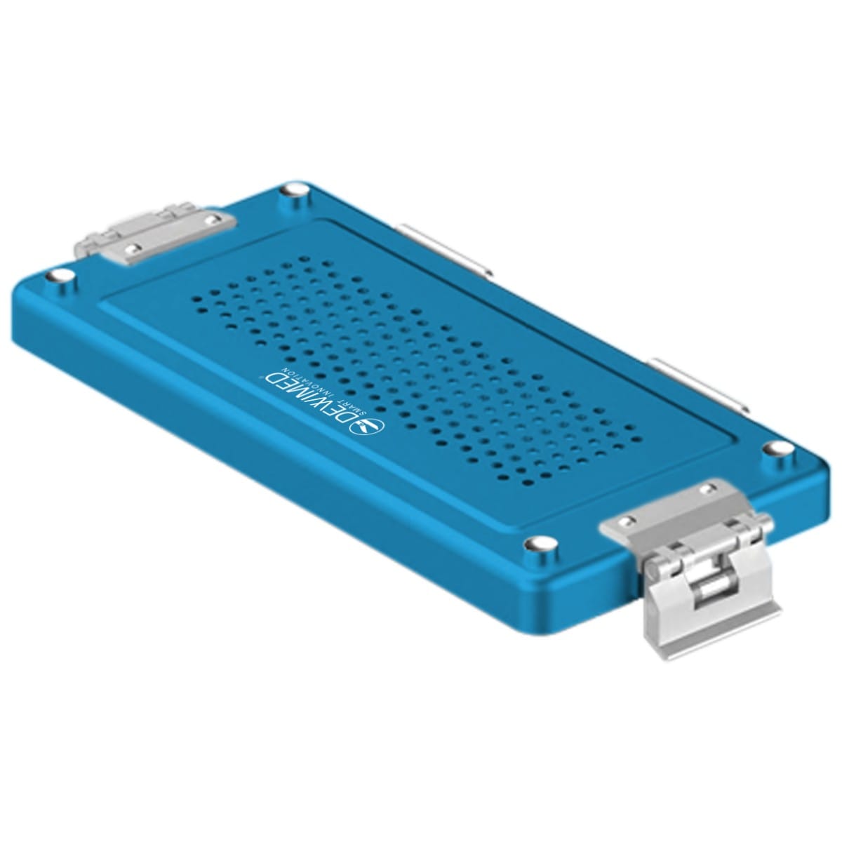 container lid blue, 315 x 140 mm mini model perforated 88.619.73 – Dewimed Medizintechnik GmbH, Sterilisationsschläuche und -beutel