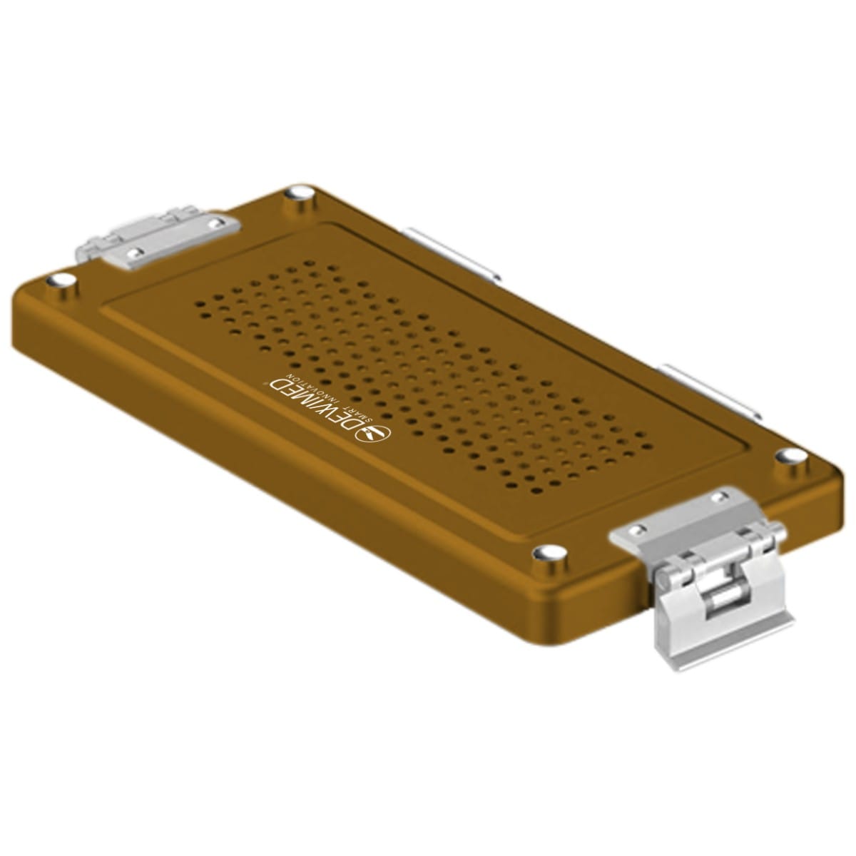 container lid bronze, 315 x 140 mm mini model perforated 88.619.77 – Dewimed Medizintechnik GmbH, Sterilisationsschläuche und -beutel