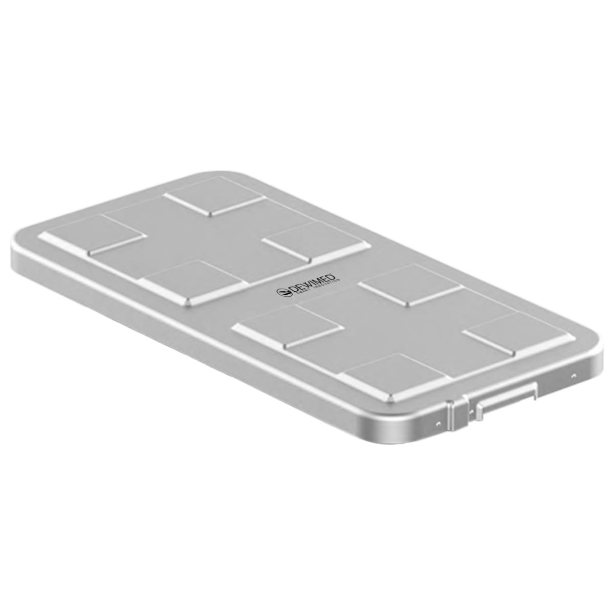 container safety lid grey, 606 x 288 mm 1 / 1 standard model 88.622.30 – Dewimed Medizintechnik GmbH, Trays, Sterilcontainer und Zubehör