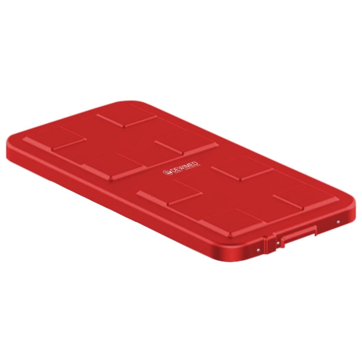 container safety lid red, 606 x 288 mm 1 / 1 standard model 88.623.40 – Dewimed Medizintechnik GmbH, Trays, Sterilcontainer und Zubehör