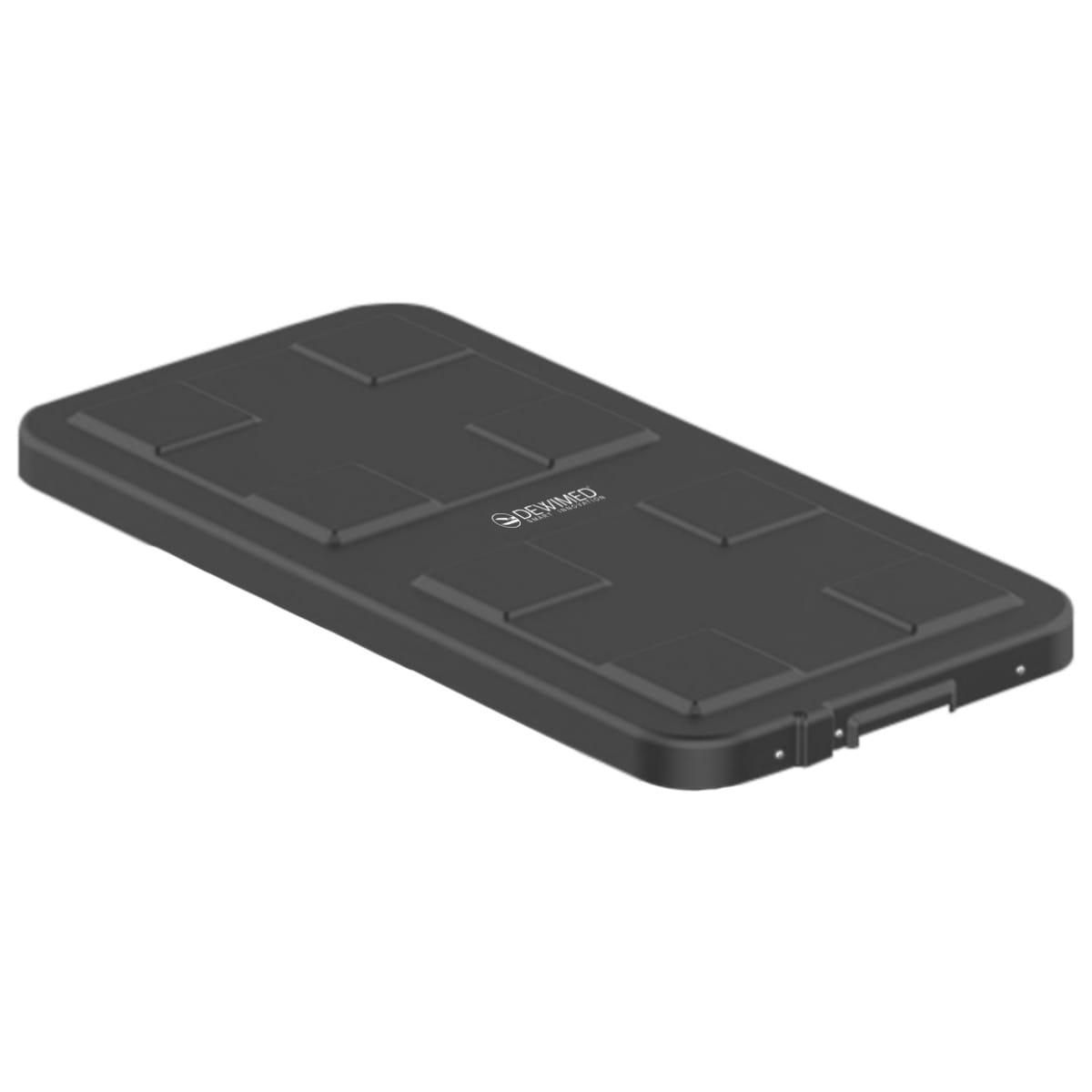 container safety lid black, 606 x 288 mm 1 / 1 standard model 88.623.50 – Dewimed Medizintechnik GmbH, Trays, Sterilcontainer und Zubehör