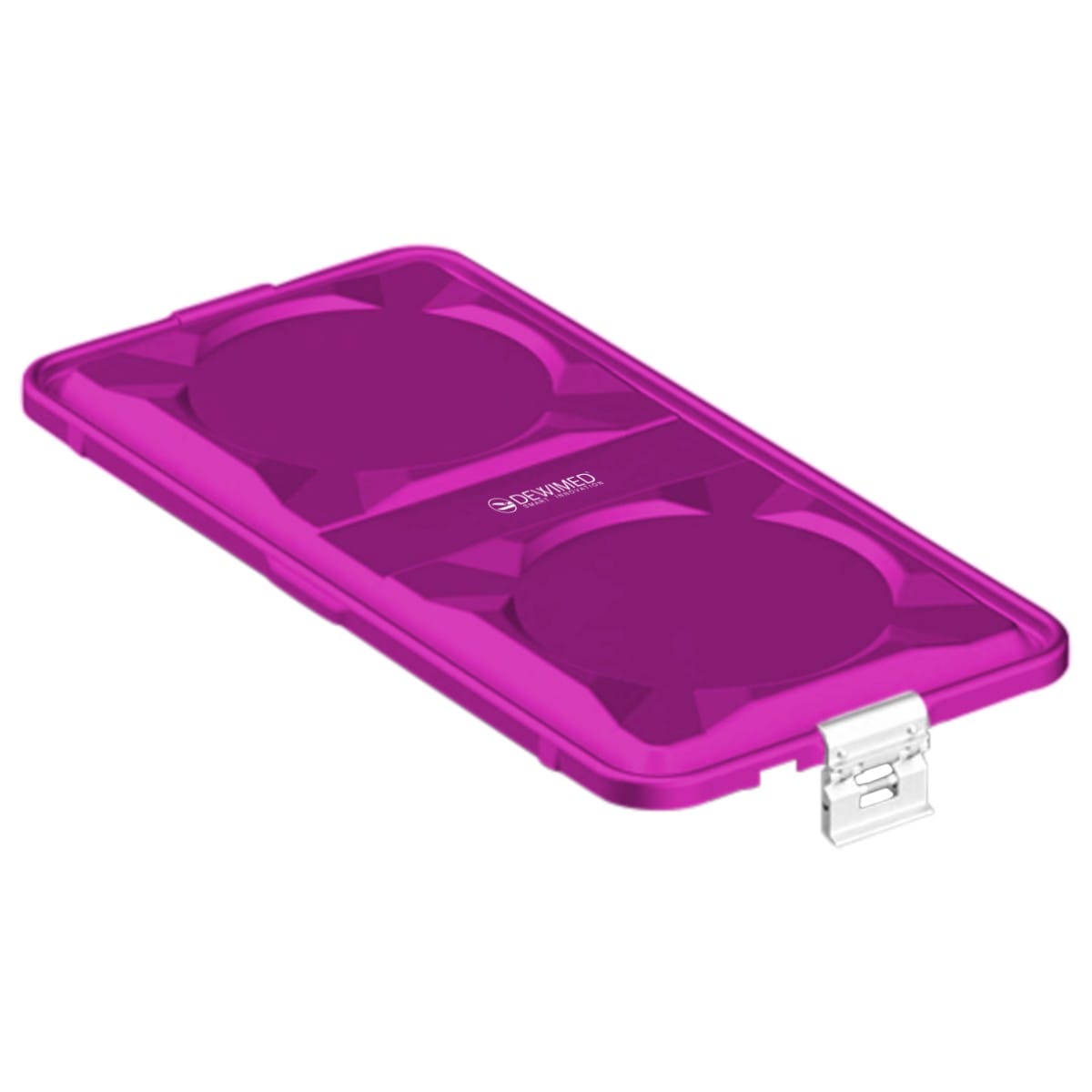container lid purple, 585 x 285 mm 1 / 1 standard plus model non-perforated 88.631.28 – Dewimed Medizintechnik GmbH, Trays, Sterilcontainer und Zubehör
