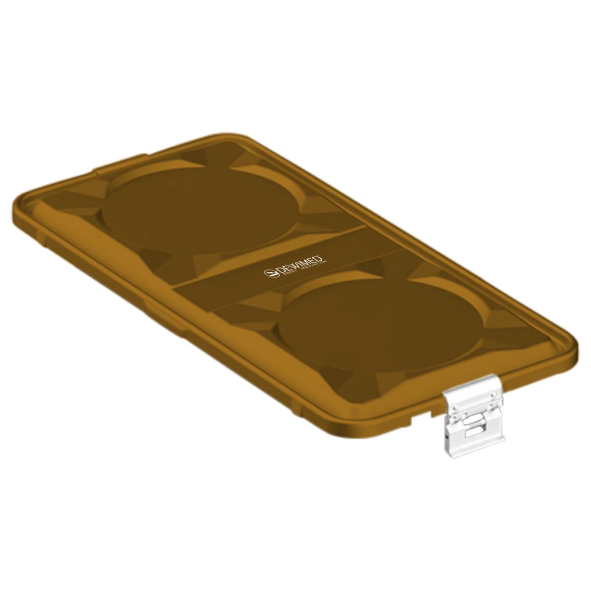 container lid bronze, 585 x 285 mm 1 / 1 standard plus model non-perforated 88.631.29 – Dewimed Medizintechnik GmbH, Trays, Sterilcontainer und Zubehör