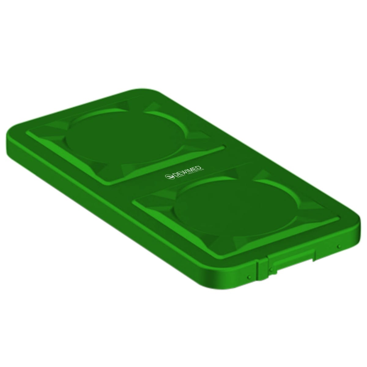 container safety lid green, 606 x 288 mm 1 / 1 standard plus model 88.632.32 – Dewimed Medizintechnik GmbH, Trays, Sterilcontainer und Zubehör