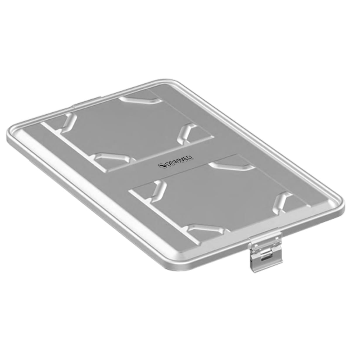 container lid grey, 583 x 370 mm extra large size standard plus model non-perforated 88.633.32 – Dewimed Medizintechnik GmbH, Trays, Sterilcontainer und Zubehör