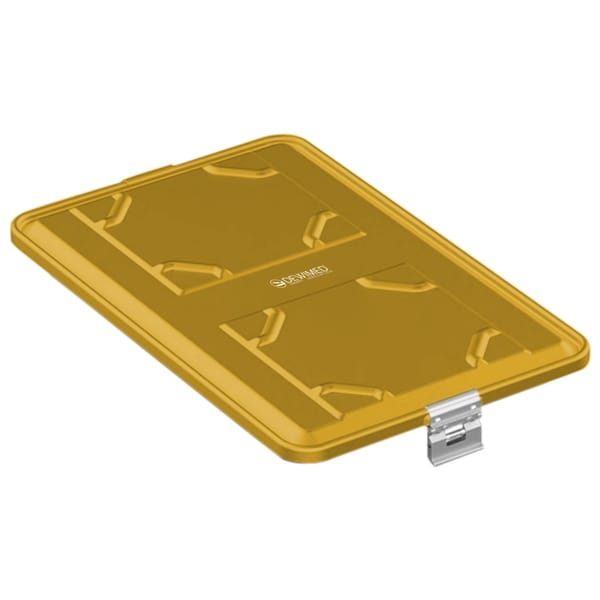 container lid yellow, 583 x 370 mm extra large size standard plus model non-perforated 88.633.33