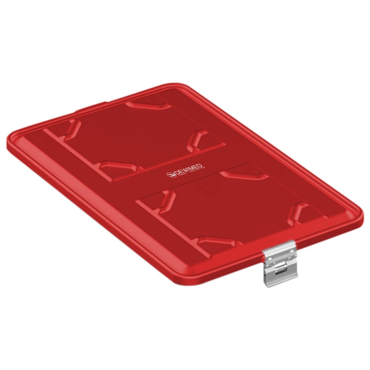 container lid red, 583 x 370 mm extra large size standard plus model non-perforated 88.633.36 – Dewimed Medizintechnik GmbH, Trays, Sterilcontainer und Zubehör