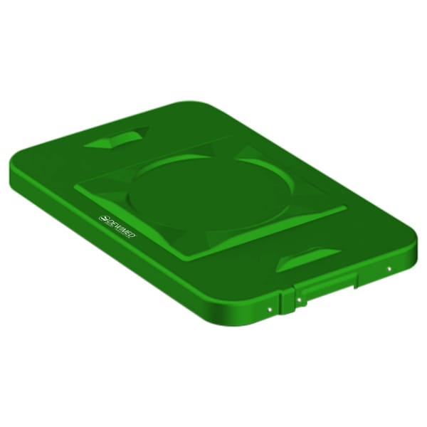 container safety lid green, 483 x 290 mm 3 / 4 standard plus model 88.634.12