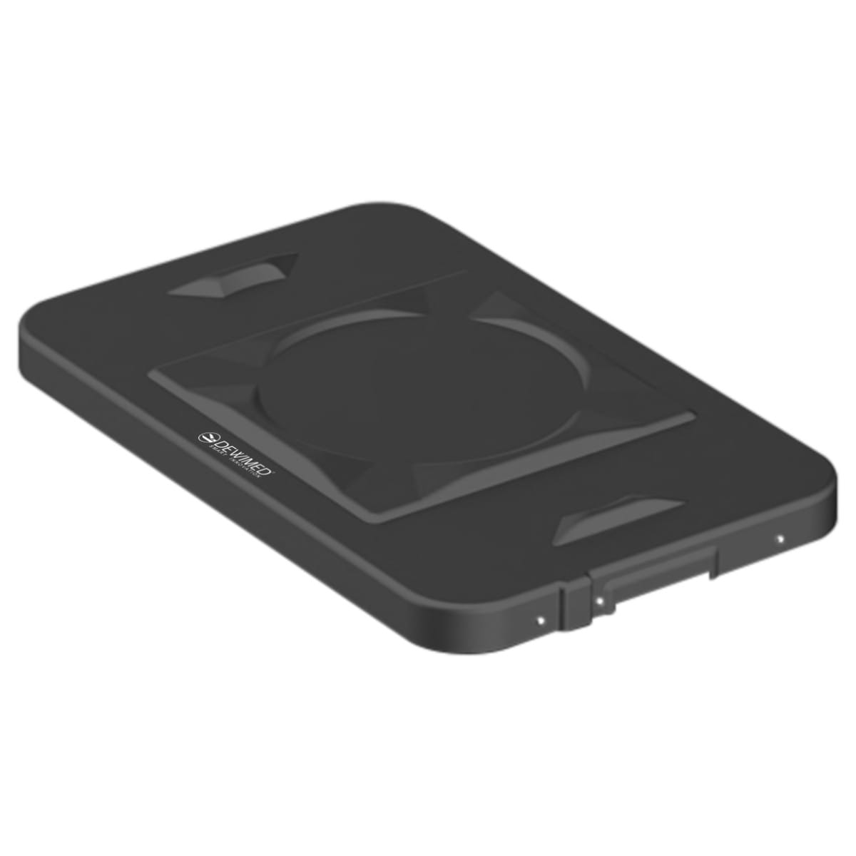 container safety lid black, 483 x 290 mm 3 / 4 standard plus model 88.634.15 – Dewimed Medizintechnik GmbH, Trays, Sterilcontainer und Zubehör