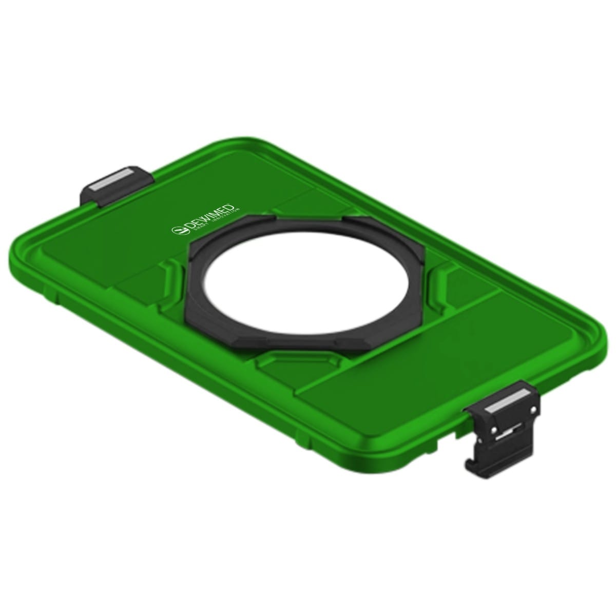 container lid green, 477 x 285 mm 3 / 4 window model 88.634.20D – Dewimed Medizintechnik GmbH, Trays, Sterilcontainer und Zubehör