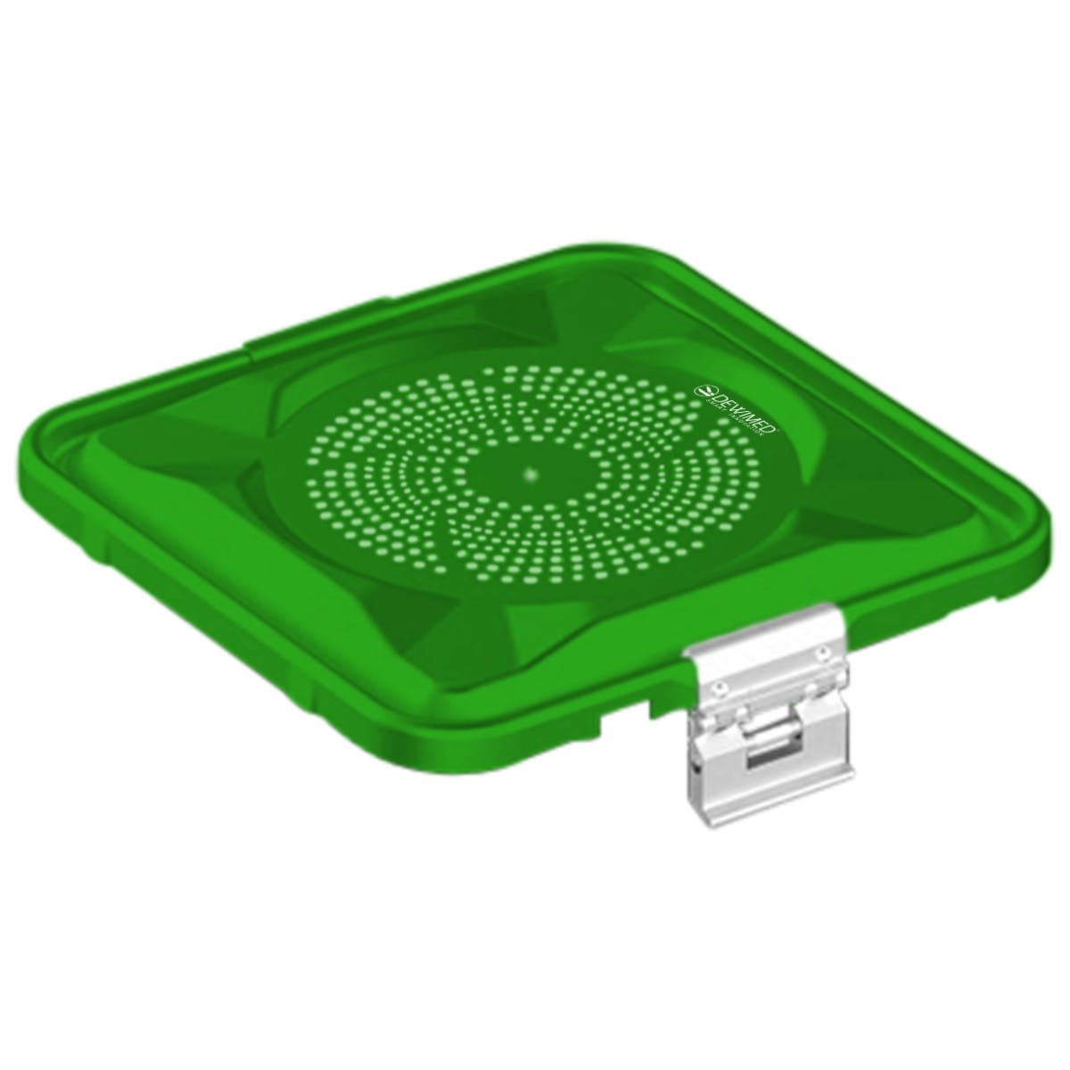container lid green, 295 x 280 mm 1 / 2 standard plus model perforated 88.636.32 – Dewimed Medizintechnik GmbH, Sterilisationsschläuche und -beutel