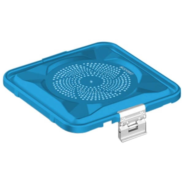 container lid blue, 295 x 280 mm 1 / 2 standard plus model perforated 88.636.33