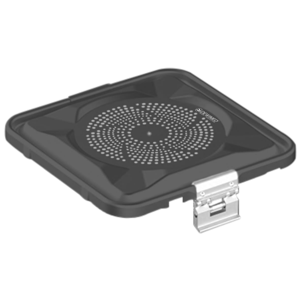 container lid black, 295 x 280 mm 1 / 2 standard plus model perforated 88.636.35 – Dewimed Medizintechnik GmbH, Sterilisationsschläuche und -beutel